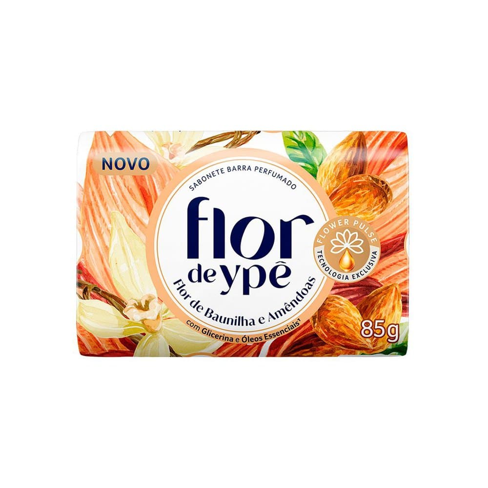 Sabonete Flor de Ypê Suave Flor De Baunilha e Amêndoas 85g