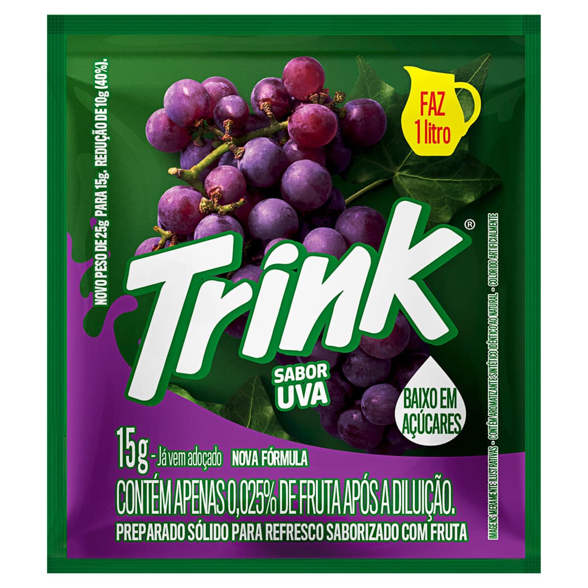 Refresco em Pó Trink Uva 15g