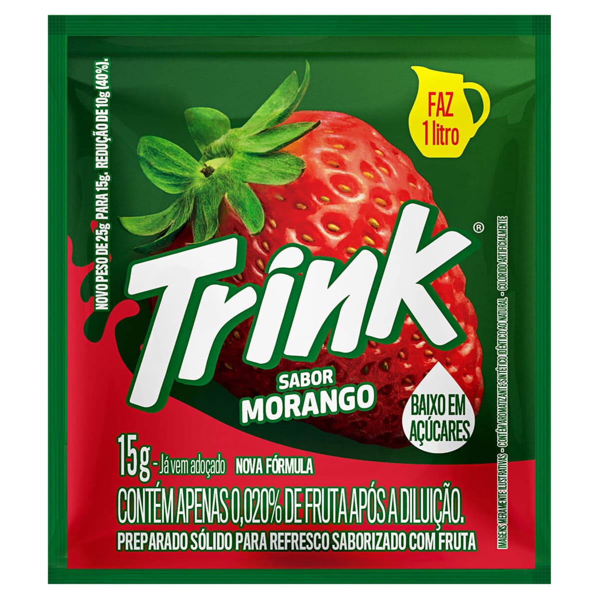 Refresco em Pó Trink Morango 15g
