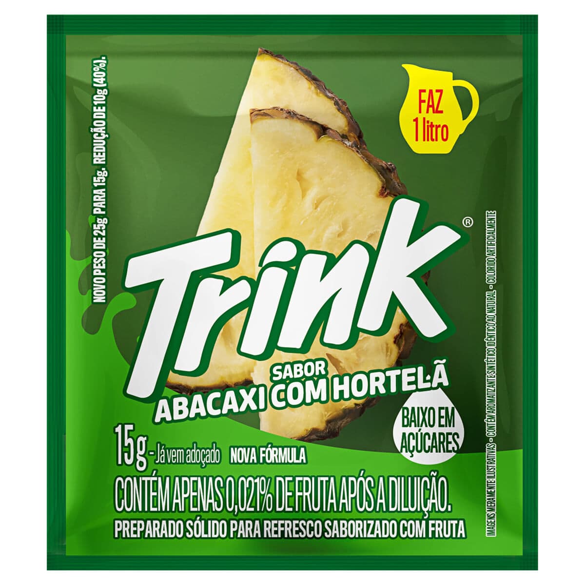 Refresco em Pó Trink Abacaxi com Hortelã 15g